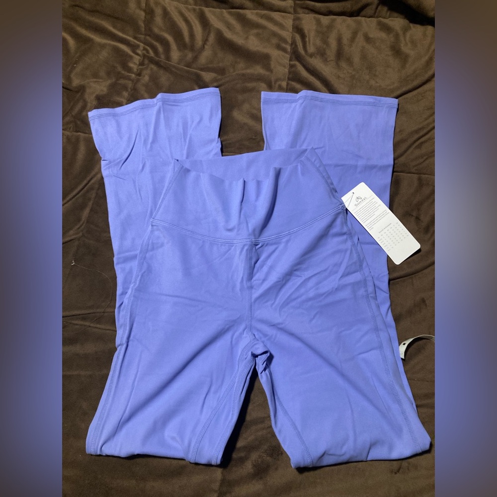 Sunzel brand, mini flare, high waist, tummy control, yoga gym leggings, small